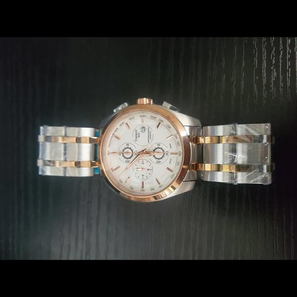🔥NEW Tissot Couturier Tachymeter Chronograph Rose Gold Men's Watch - Picture 2 of 5